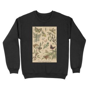 vintage butterfly print Unisex Crewneck Sweatshirt