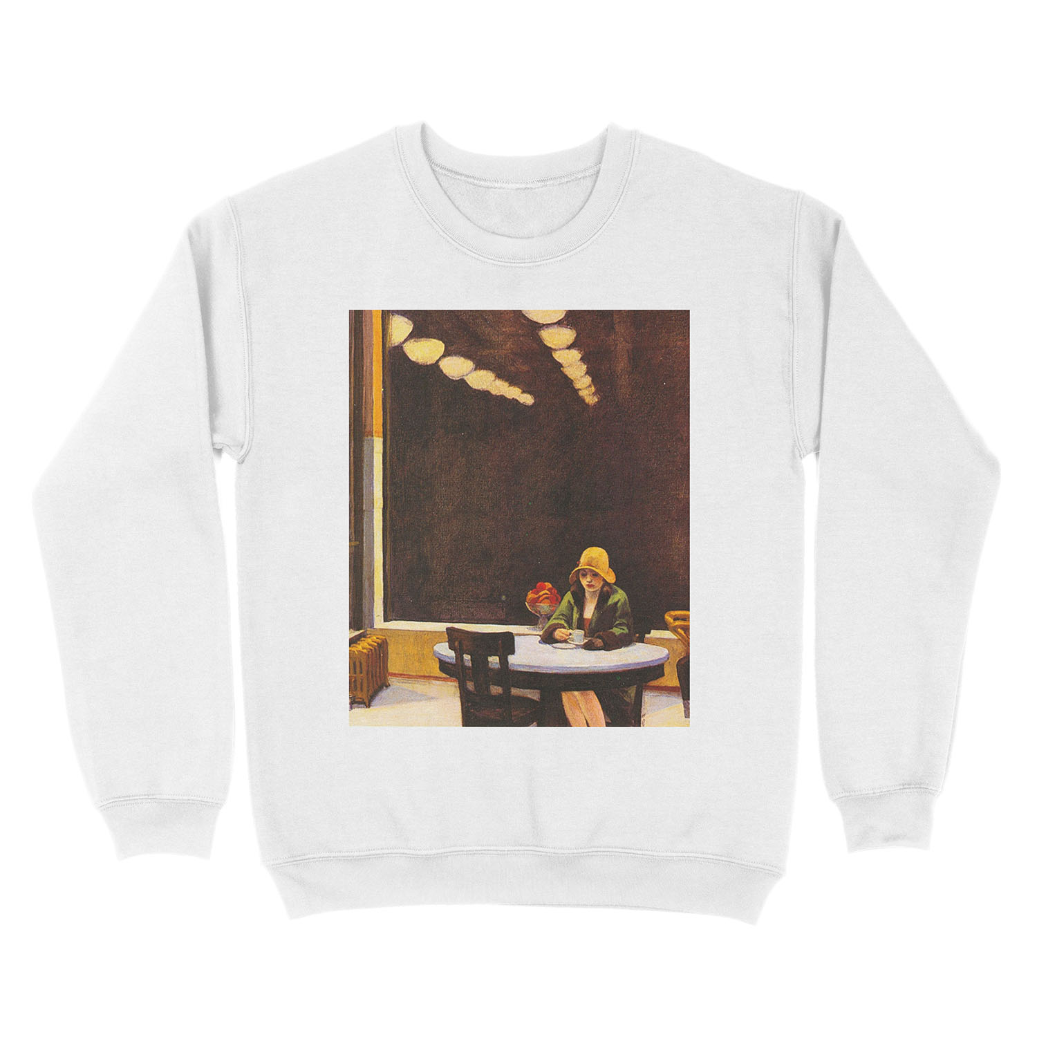 Vintage Edward Hopper Automat Unisex Crewneck Sweatshirt - Image 2