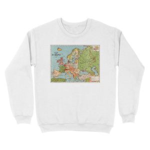 Alternative view of Vintage Europe Map (1920's Post-WW1 Era) Unisex Crewneck Sweatshirt