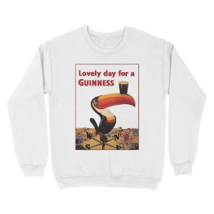 Alternative view of Vintage Guinness Toucan - Lovely Day For a Guinness Unisex Crewneck Sweatshirt