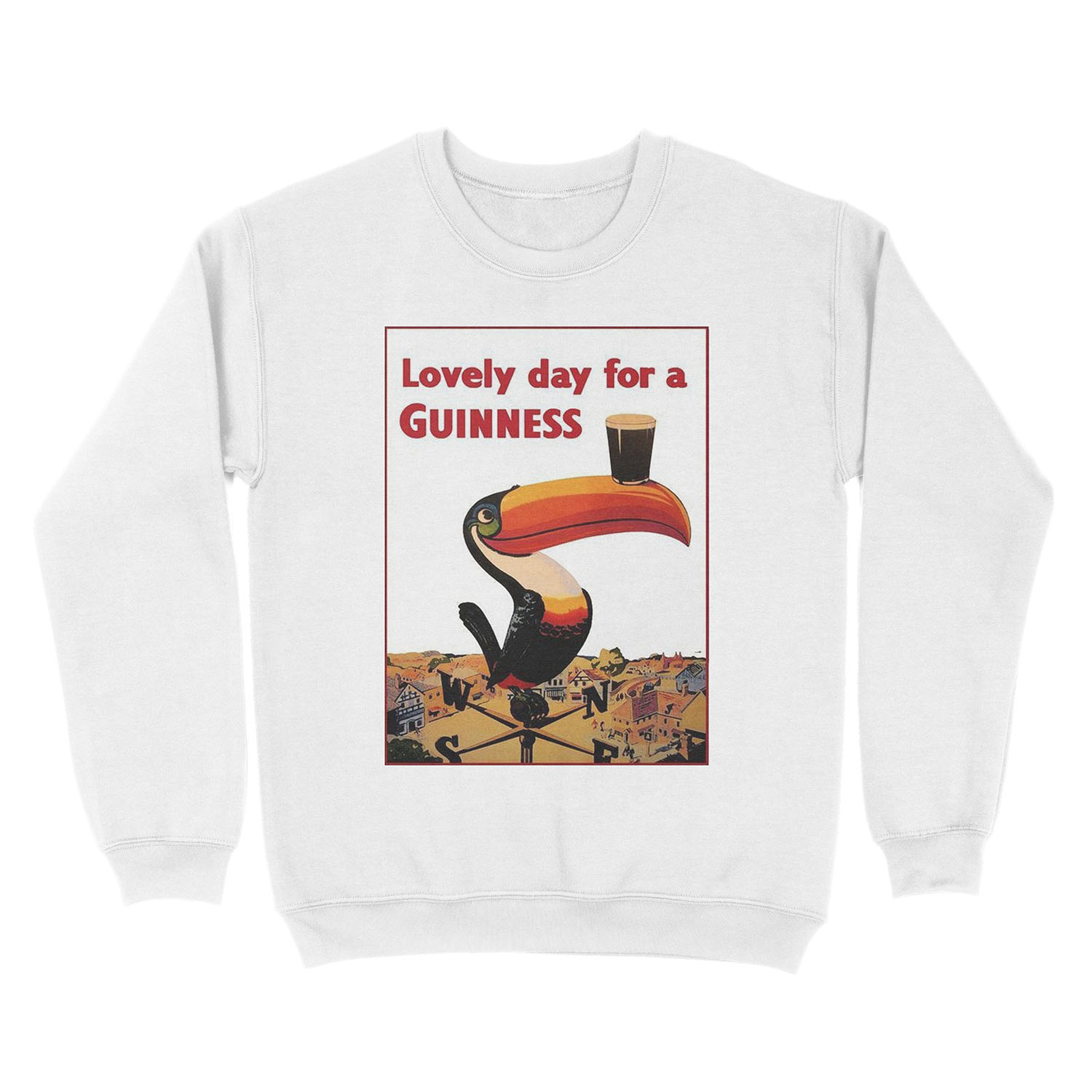 Vintage Guinness Toucan - Lovely Day For a Guinness Unisex Crewneck Sweatshirt - Image 2