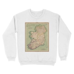 Alternative view of Vintage Map of Ireland (1888) Unisex Crewneck Sweatshirt