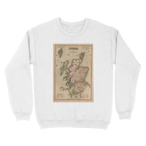 Alternative view of Vintage Map Of Scotland 1814 Unisex Crewneck Sweatshirt