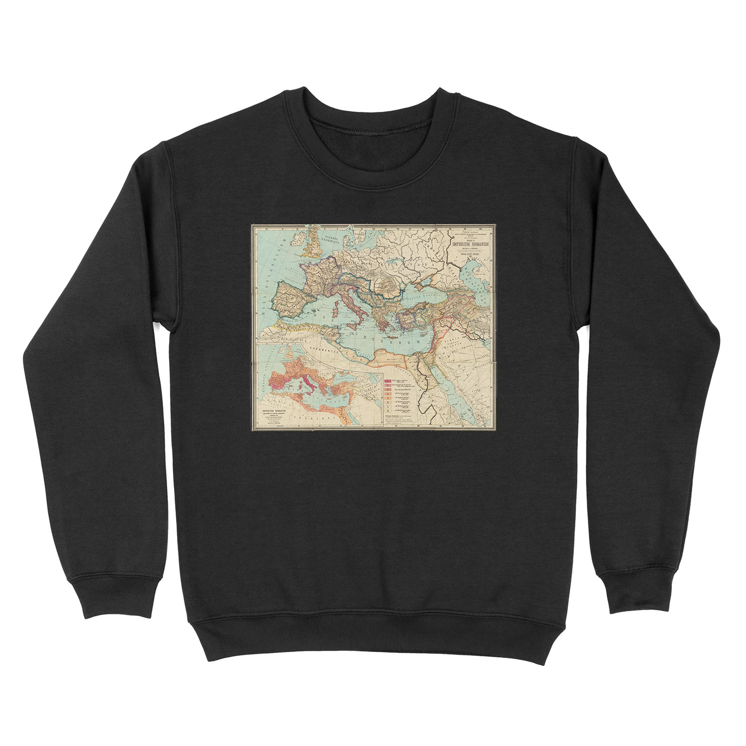 Vintage Map of The Roman Empire (1889) Unisex Crewneck Sweatshirt