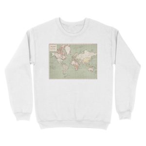 Alternative view of Vintage Map of The World (1915) Unisex Crewneck Sweatshirt