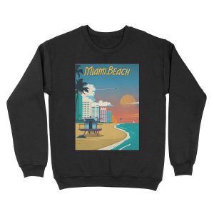 Vintage Miami Beach Unisex Crewneck Sweatshirt