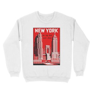 Alternative view of Vintage New York City Skyline Travel Unisex Crewneck Sweatshirt