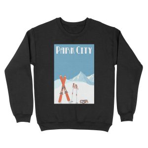 Vintage Park City Utah Ski Unisex Crewneck Sweatshirt