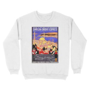 Alternative view of Vintage Simplon Orient Express London Constantinople Unisex Crewneck Sweatshirt