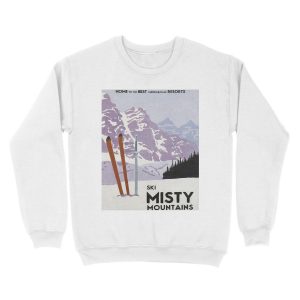 Alternative view of Vintage ski mountain poster Unisex Crewneck Sweatshirt