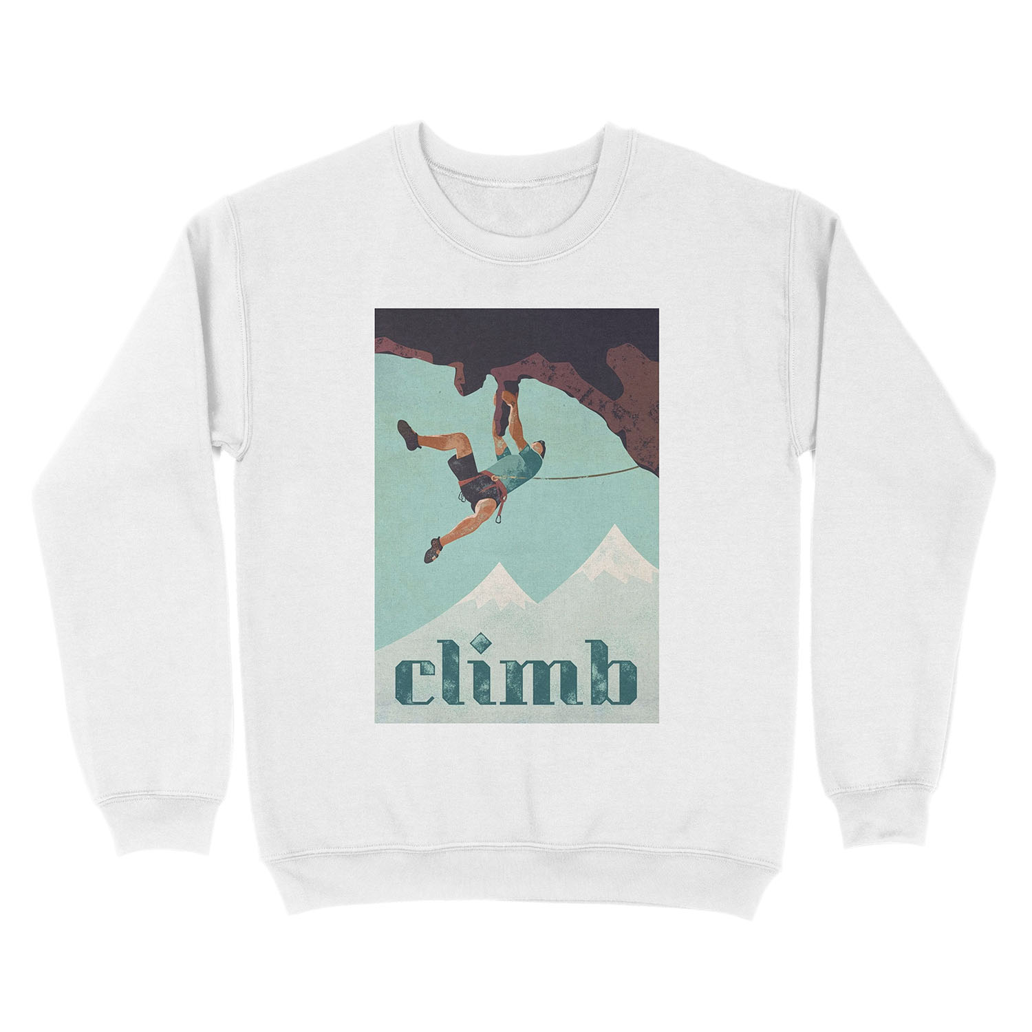 Vintage Style Rock Climbing Unisex Crewneck Sweatshirt - Image 2