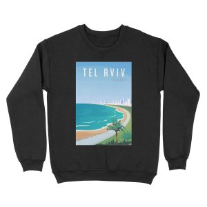 Vintage Tel Aviv Israel Travel Unisex Crewneck Sweatshirt