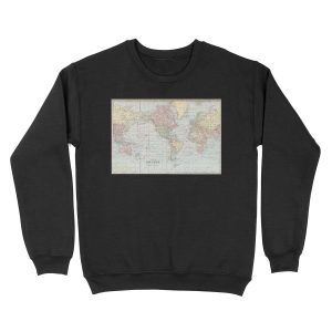 Vintage World Map (1901) Unisex Crewneck Sweatshirt