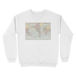 Alternative view of Vintage World Map (1901) Unisex Crewneck Sweatshirt