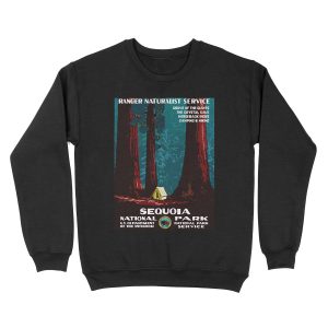 Vintage WPA Camping in Sequoia National Park Unisex Crewneck Sweatshirt