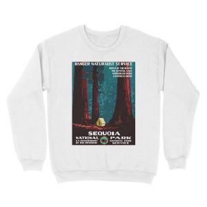 Alternative view of Vintage WPA Camping in Sequoia National Park Unisex Crewneck Sweatshirt