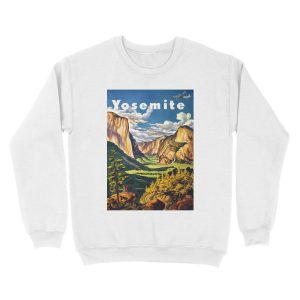 Alternative view of Vintage Yosemite National Park California Travel Unisex Crewneck Sweatshirt
