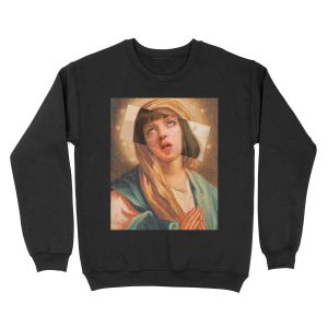 Virgin Mia Damn Pulp Fiction Mia Wallace Unisex Crewneck Sweatshirt
