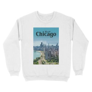 Alternative view of Visit Chicago Unisex Crewneck Sweatshirt