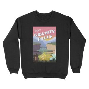 Visit Gravity Falls Postcard Unisex Crewneck Sweatshirt