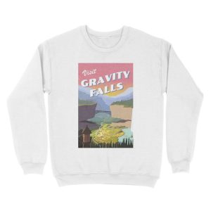 Alternative view of Visit Gravity Falls Postcard Unisex Crewneck Sweatshirt