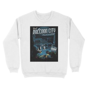 Alternative view of Visit Raccoon City Unisex Crewneck Sweatshirt