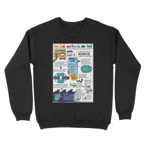 Visual Memo: "The Café on the Edge of the World" Unisex Crewneck Sweatshirt