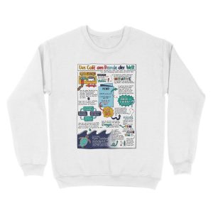 Alternative view of Visual Memo: "The Café on the Edge of the World" Unisex Crewneck Sweatshirt