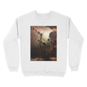 Alternative view of Vivid Retro - Ghosts in a Tree Unisex Crewneck Sweatshirt