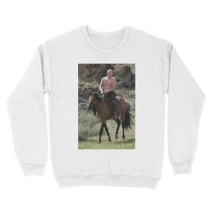 Alternative view of Vladimir Putin on Horseback Unisex Crewneck Sweatshirt