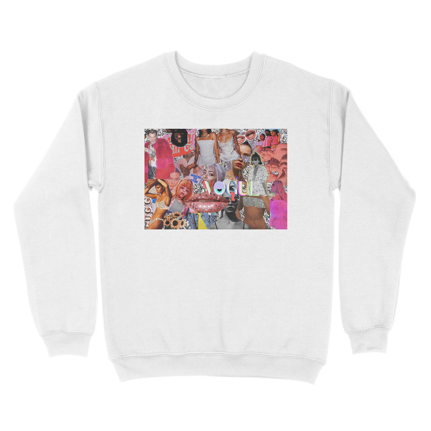 vogue collage Unisex Crewneck Sweatshirt - Image 2