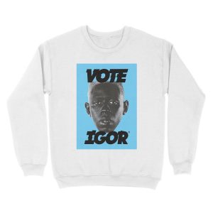 Alternative view of vote igor blue Unisex Crewneck Sweatshirt
