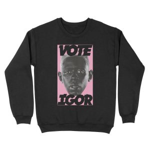 VOTE IGOR Pink Cover Unisex Crewneck Sweatshirt