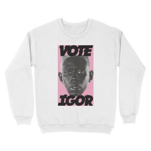 Alternative view of VOTE IGOR Pink Cover Unisex Crewneck Sweatshirt