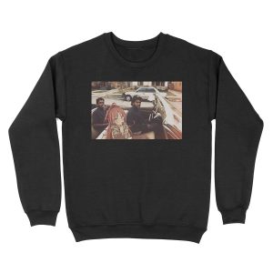 Waifuz n the Hood feat Kyoko Sakura Unisex Crewneck Sweatshirt