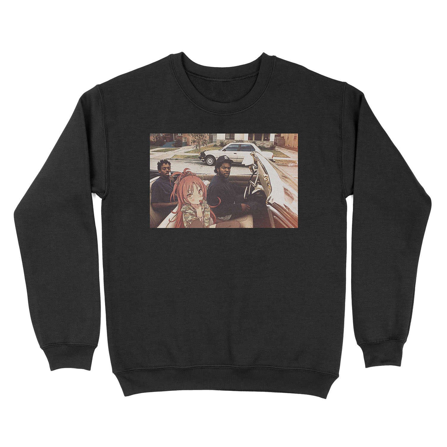 Waifuz n the Hood feat Kyoko Sakura Unisex Crewneck Sweatshirt