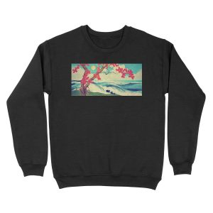 Waking to the Wild and Beautiful Ocean of Dhin Unisex Crewneck Sweatshirt