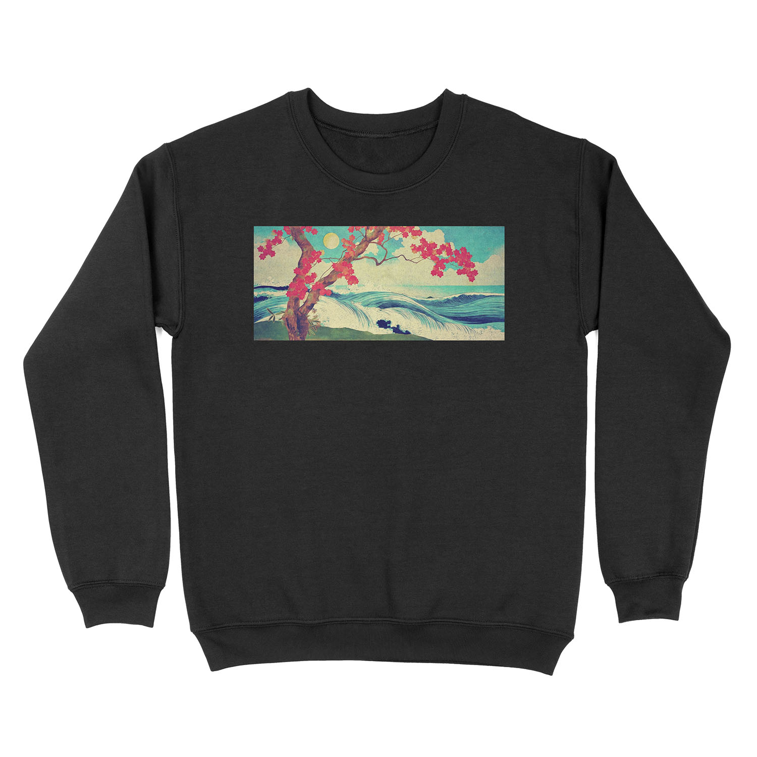 Waking to the Wild and Beautiful Ocean of Dhin Unisex Crewneck Sweatshirt
