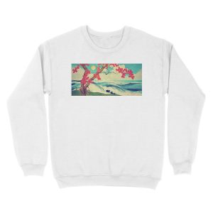 Alternative view of Waking to the Wild and Beautiful Ocean of Dhin Unisex Crewneck Sweatshirt