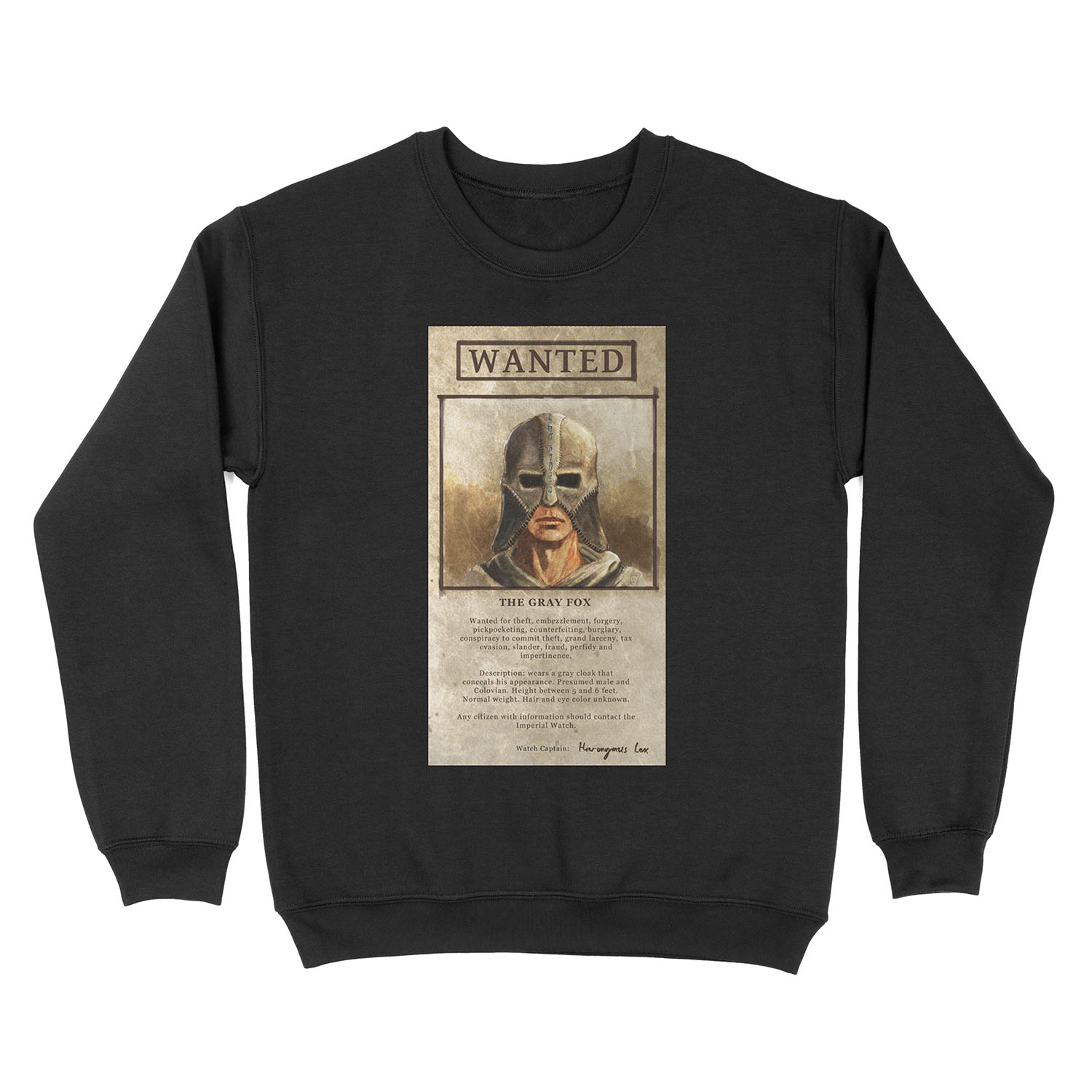 Wanted: The Gray Fox Unisex Crewneck Sweatshirt