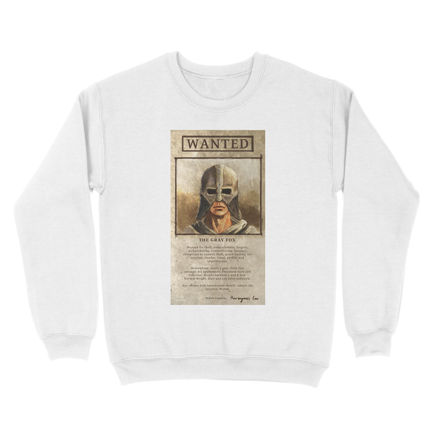 Wanted: The Gray Fox Unisex Crewneck Sweatshirt - Image 2