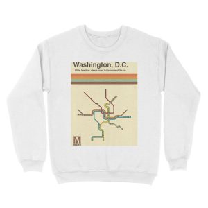 Alternative view of Washington, D.C. Metro Unisex Crewneck Sweatshirt
