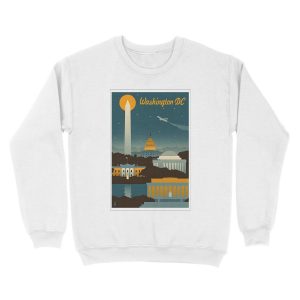 Alternative view of Washington DC Retro Unisex Crewneck Sweatshirt