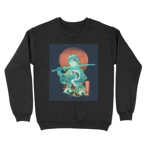 Water Dragon Rising Sun Unisex Crewneck Sweatshirt