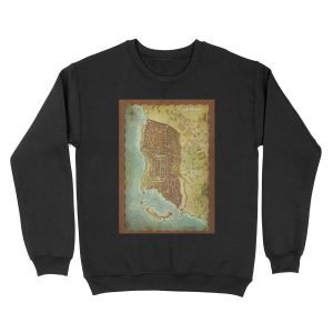 Waterdeep City Map Unisex Crewneck Sweatshirt