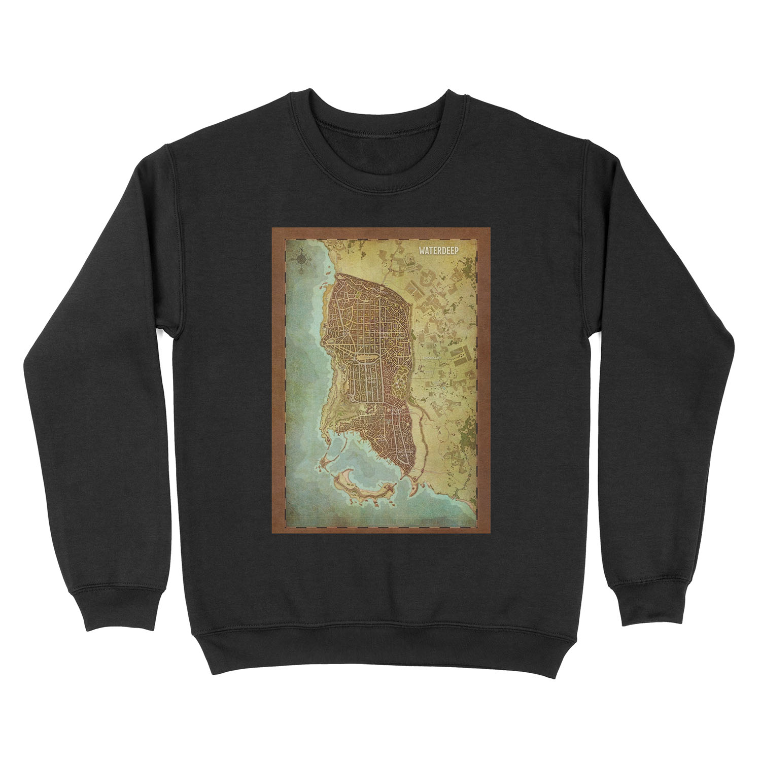 Waterdeep City Map Unisex Crewneck Sweatshirt