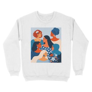 Alternative view of We can do it, women together in feminism Unisex Crewneck Sweatshirt