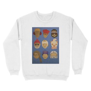 Alternative view of Wes Anderson's Hats Unisex Crewneck Sweatshirt