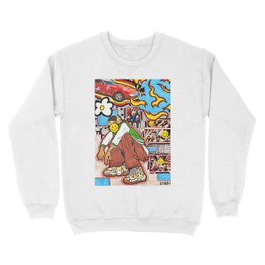 Alternative view of WHAT U RUN FROM (@LIDOARTS ON IG) Unisex Crewneck Sweatshirt