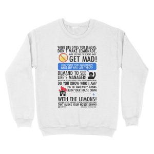 Alternative view of When Life Gives You Lemons Unisex Crewneck Sweatshirt